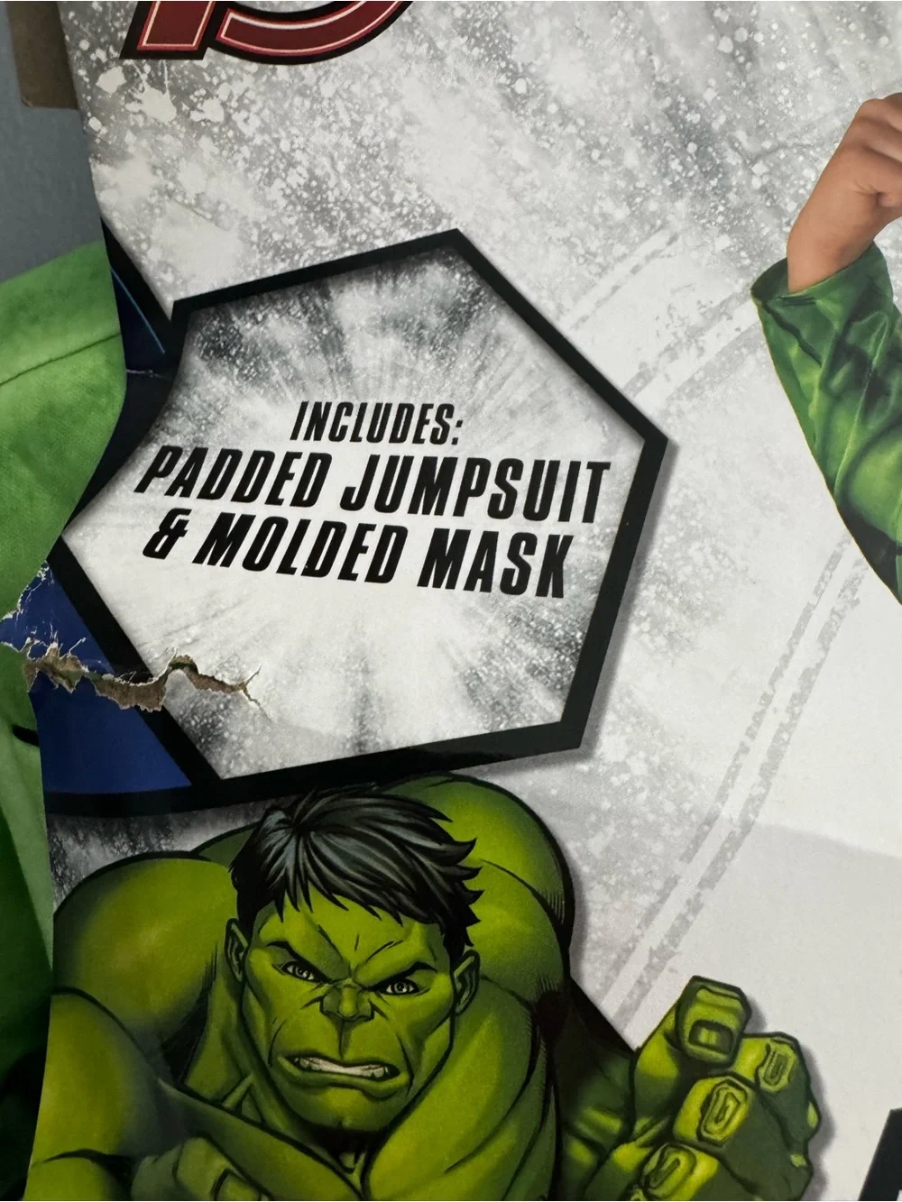 Marvel Hulk Muscle Chest Kids Costume - large size 12-14